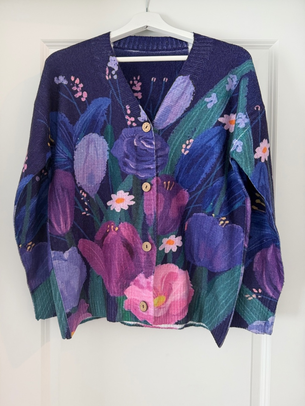 Floral Cardigan Sweater